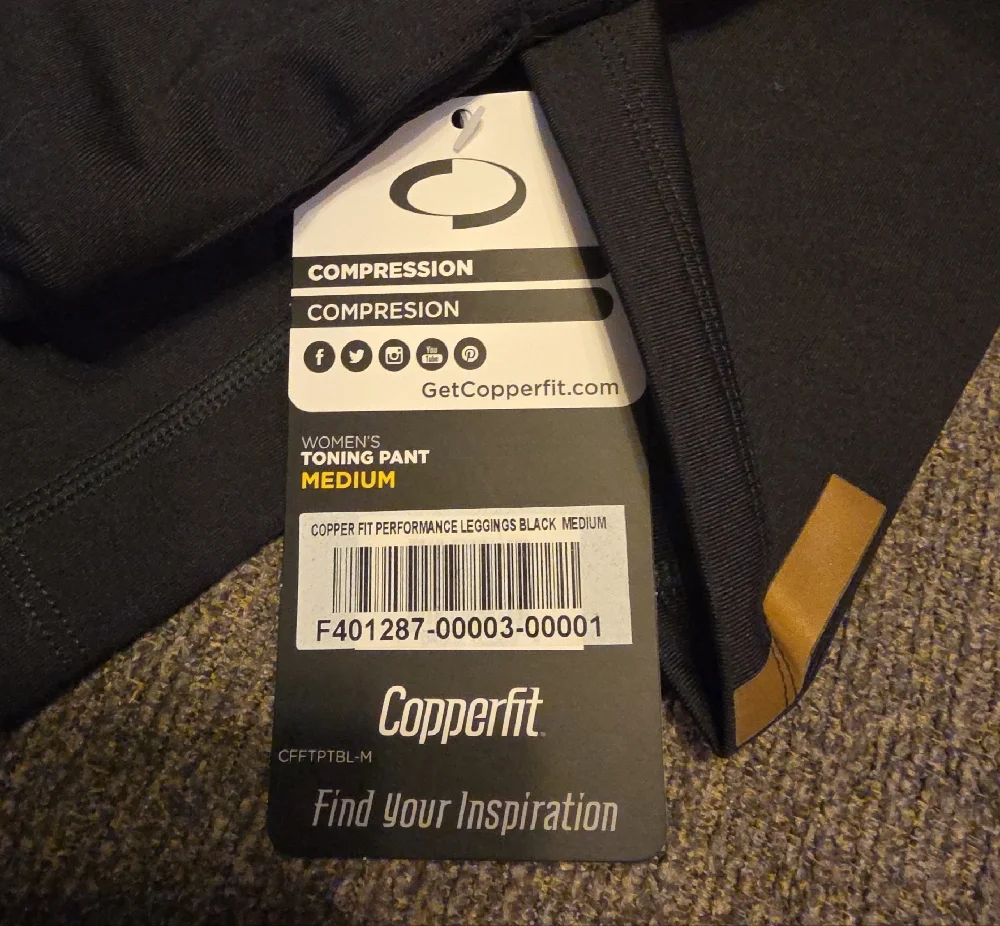 Copperfit High-Waist Black Leggings - Medium - Picture 11 of 11